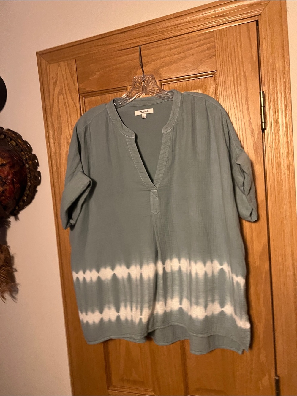 Madewell Cotton Tie-Dye Tunic Blouse